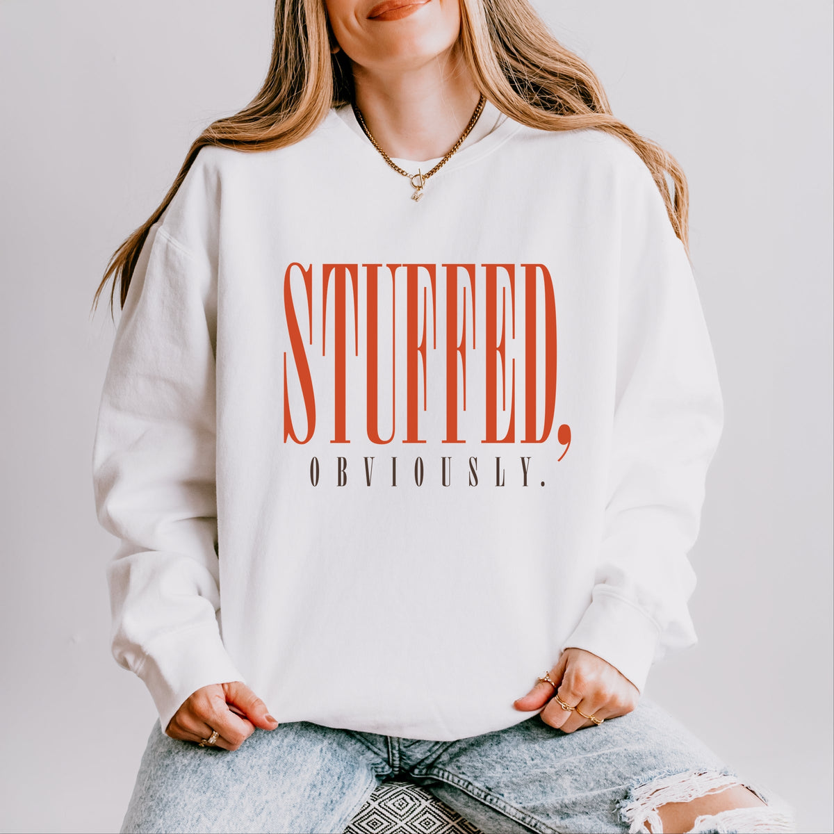Stuffed, Obviously Tall - Women's Lightweight Garment Dyed Sweatshirt