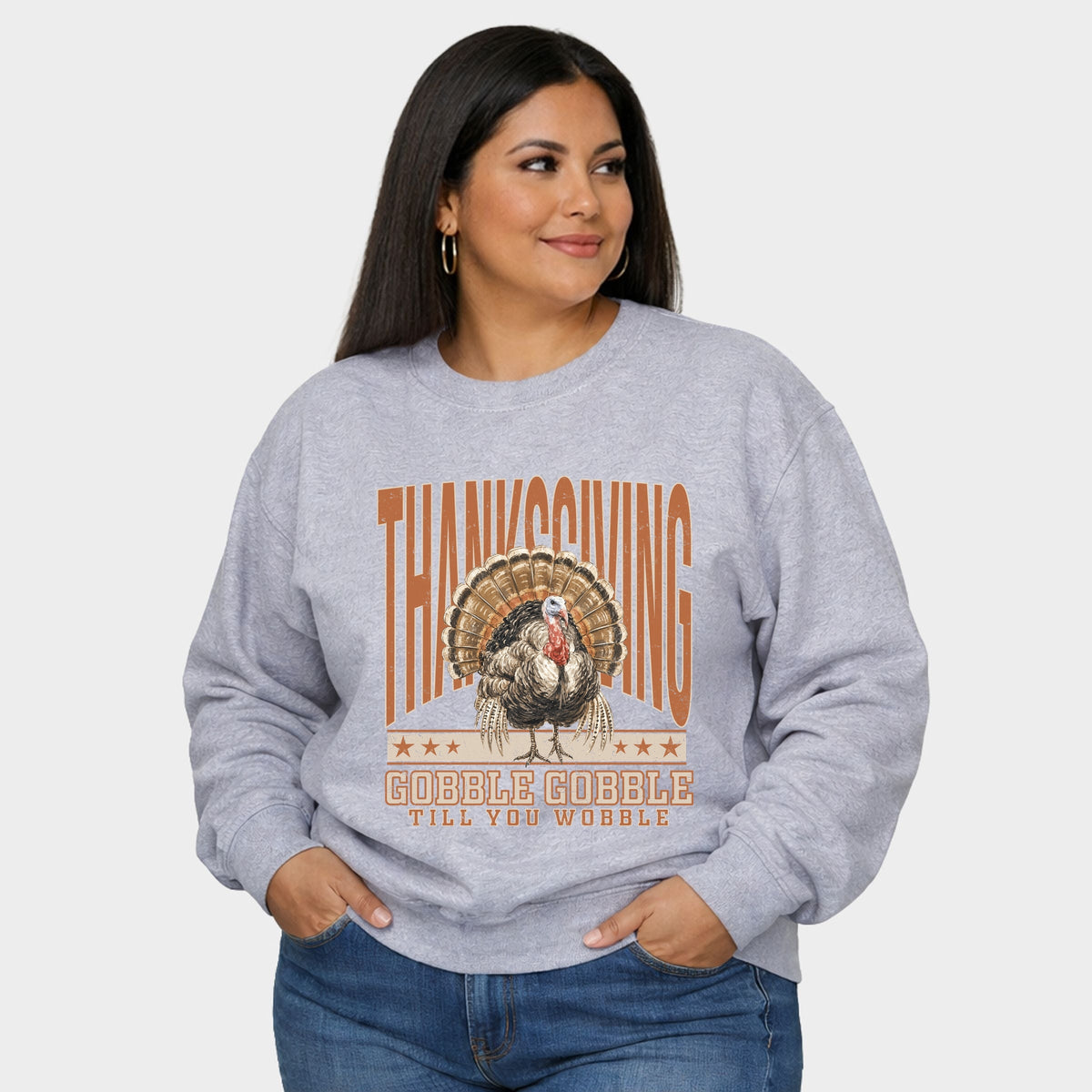 Thanksgiving Gobble Gobble Till You Wobble - Women's Plus Sweatshirt
