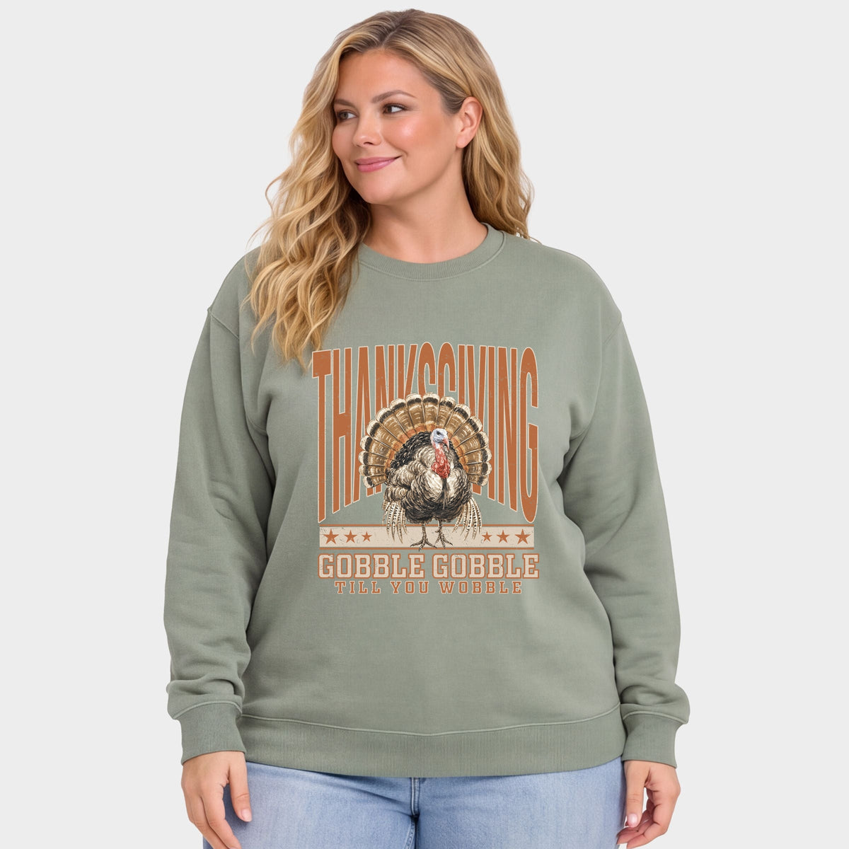 Thanksgiving Gobble Gobble Till You Wobble - Women's Plus Sweatshirt