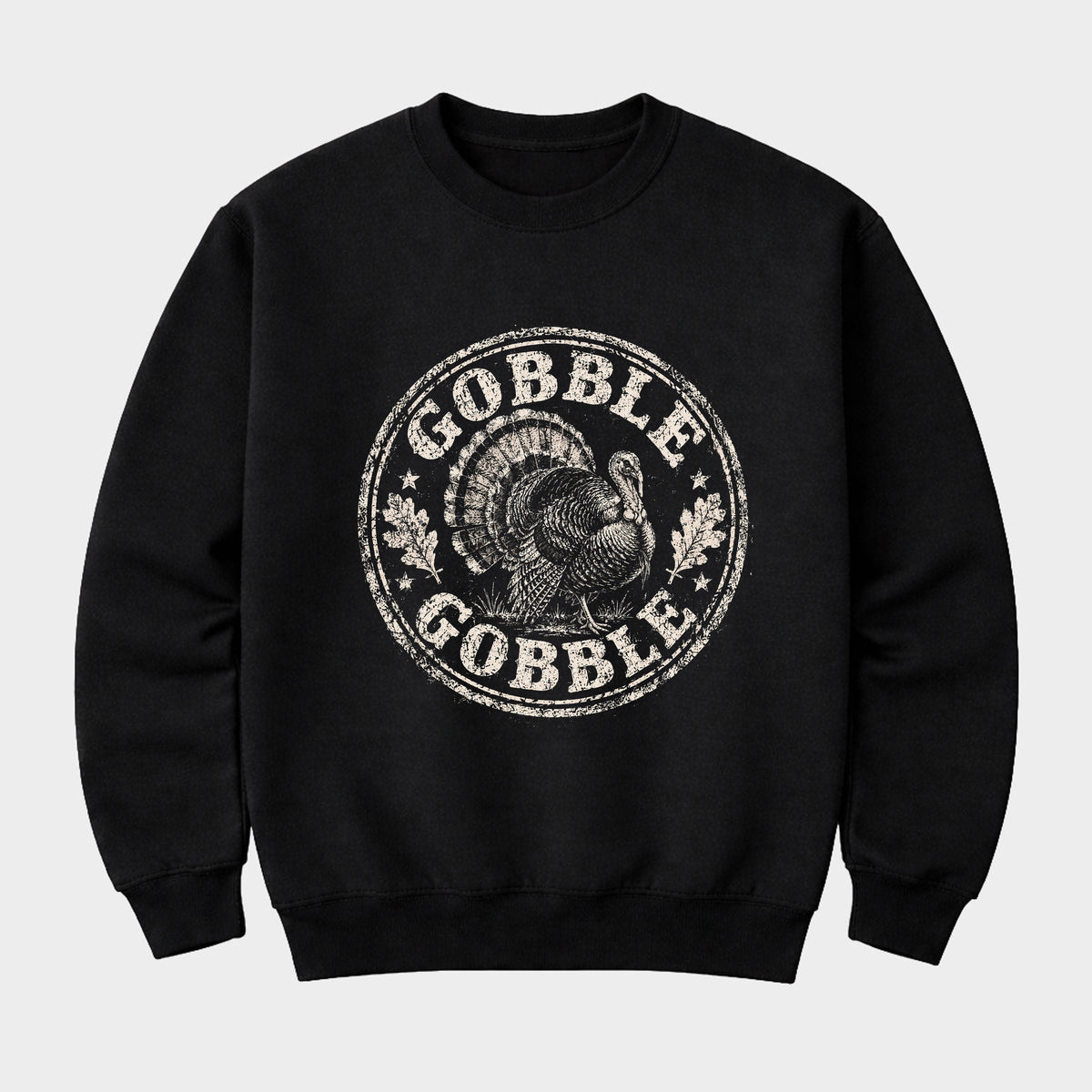 Gobble Gobble Turkey Circle - Men's Graphic Sweatshirt