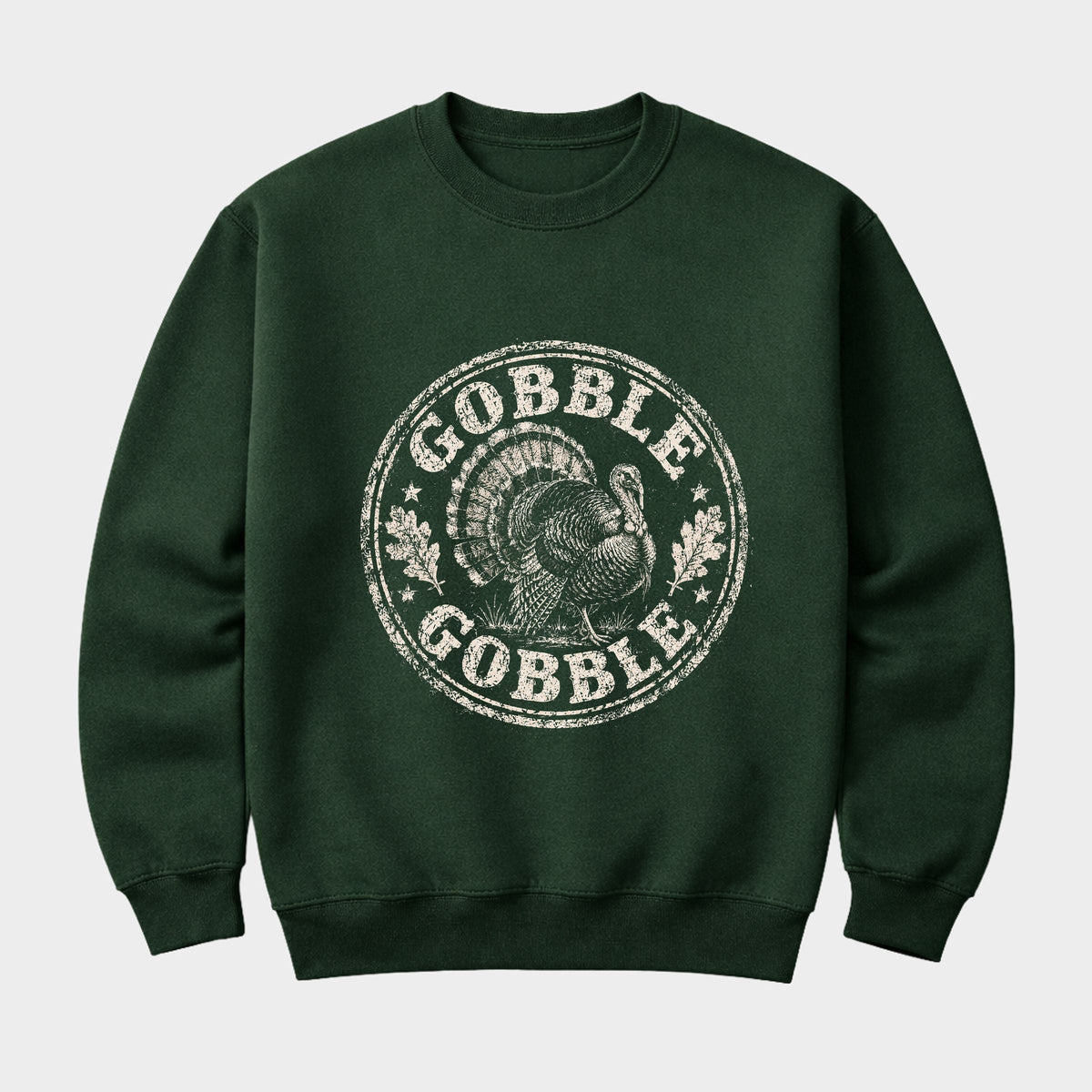 Gobble Gobble Turkey Circle - Men's Graphic Sweatshirt