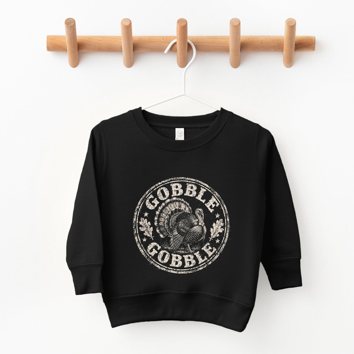 Gobble Gobble Turkey Circle - Toddler Graphic Sweatshirt