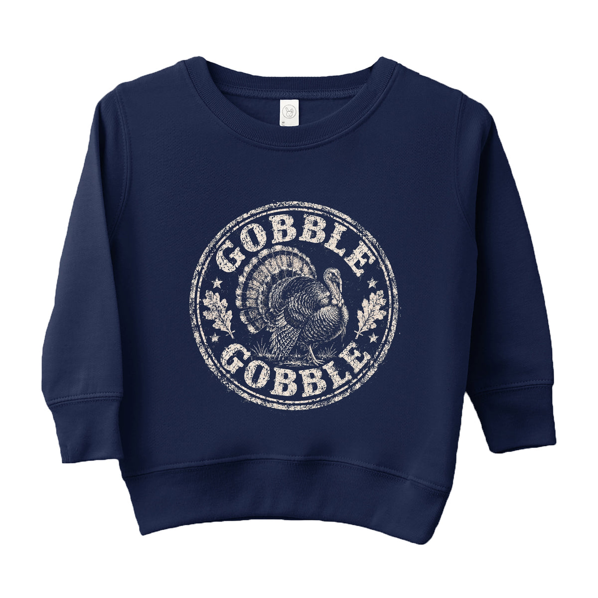 Gobble Gobble Turkey Circle - Toddler Graphic Sweatshirt