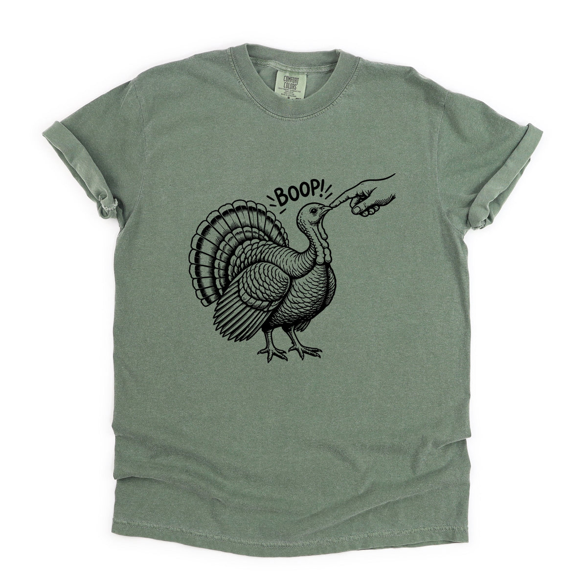 Boop Turkey - Women's Garment Dyed Graphic T-Shirt