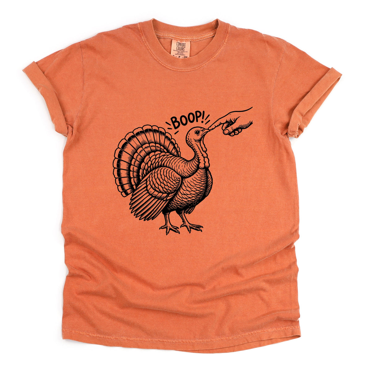 Boop Turkey - Women's Garment Dyed Graphic T-Shirt