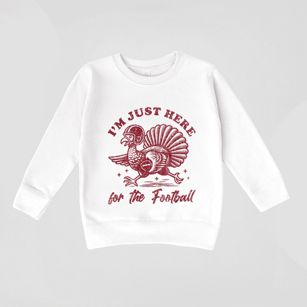 I'm Just Here For The Football Turkey - Toddler Graphic Sweatshirt