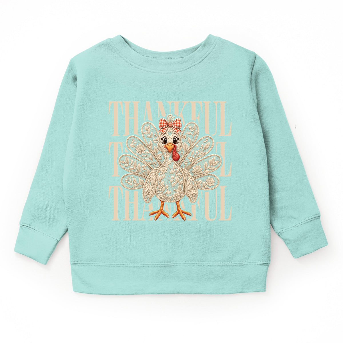 Thankful Lace Turkey - Youth Graphic Sweatshirt