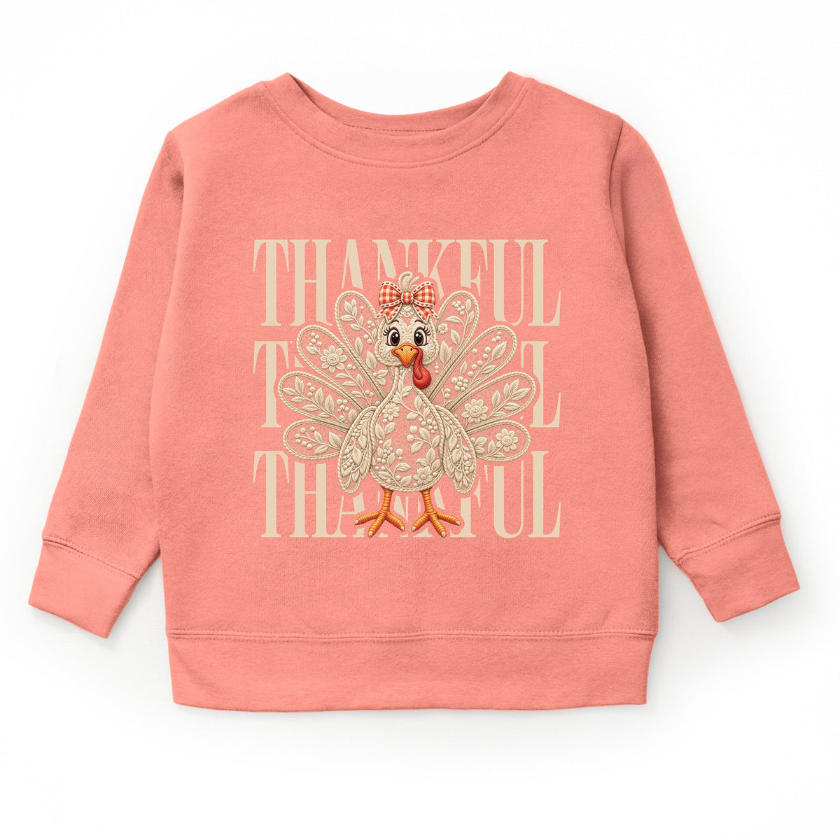 Thankful Lace Turkey - Youth Graphic Sweatshirt