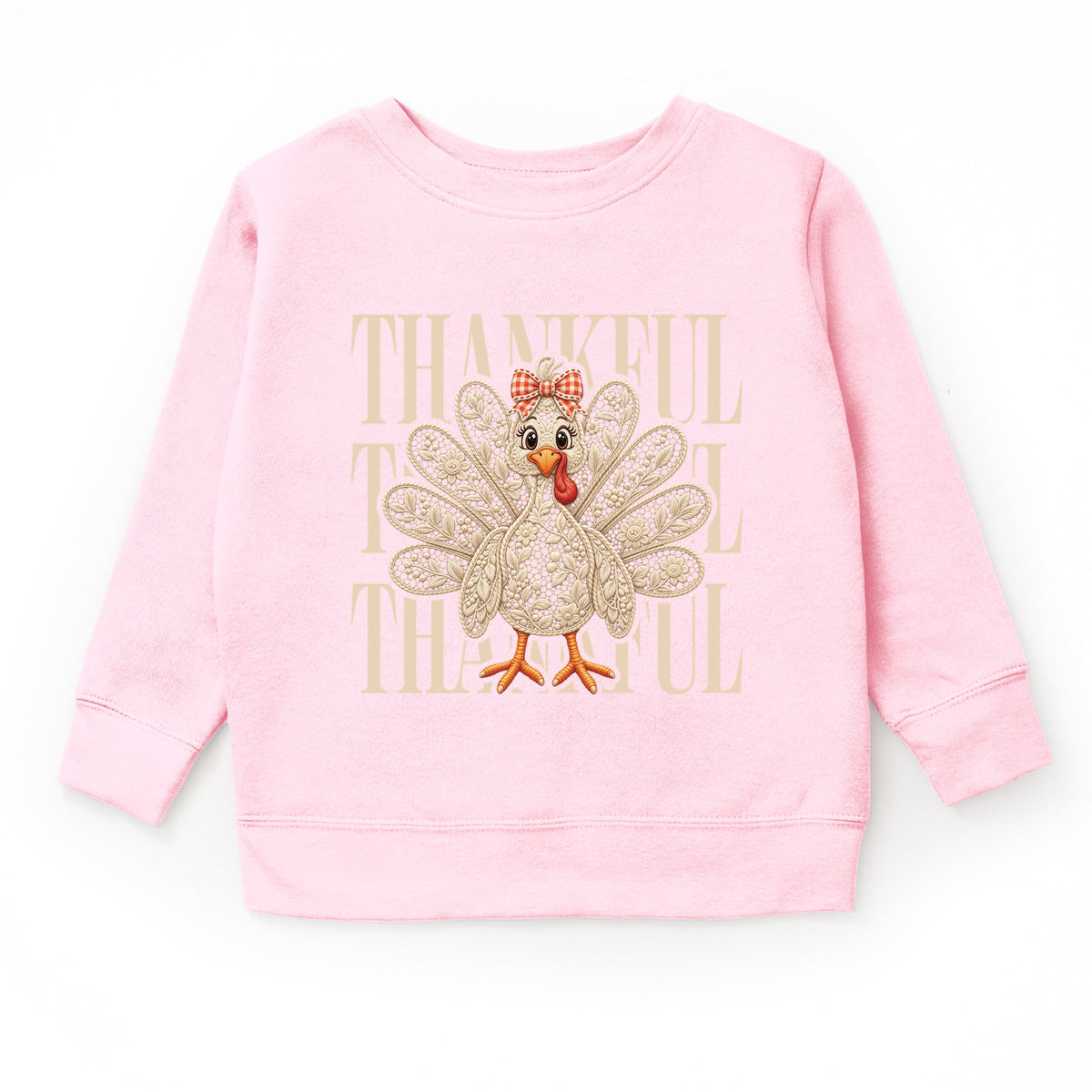 Thankful Lace Turkey - Youth Graphic Sweatshirt