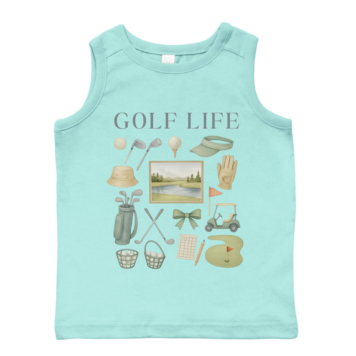 Golf Life Watercolor - Toddler Graphic Tank