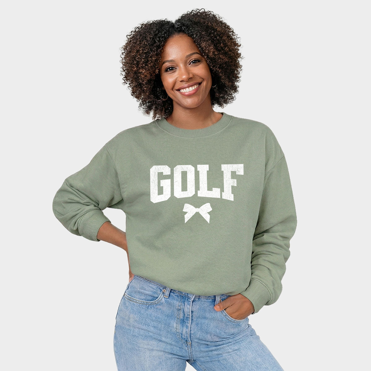 Golf Arched Bow - Women's Graphic Sweatshirt