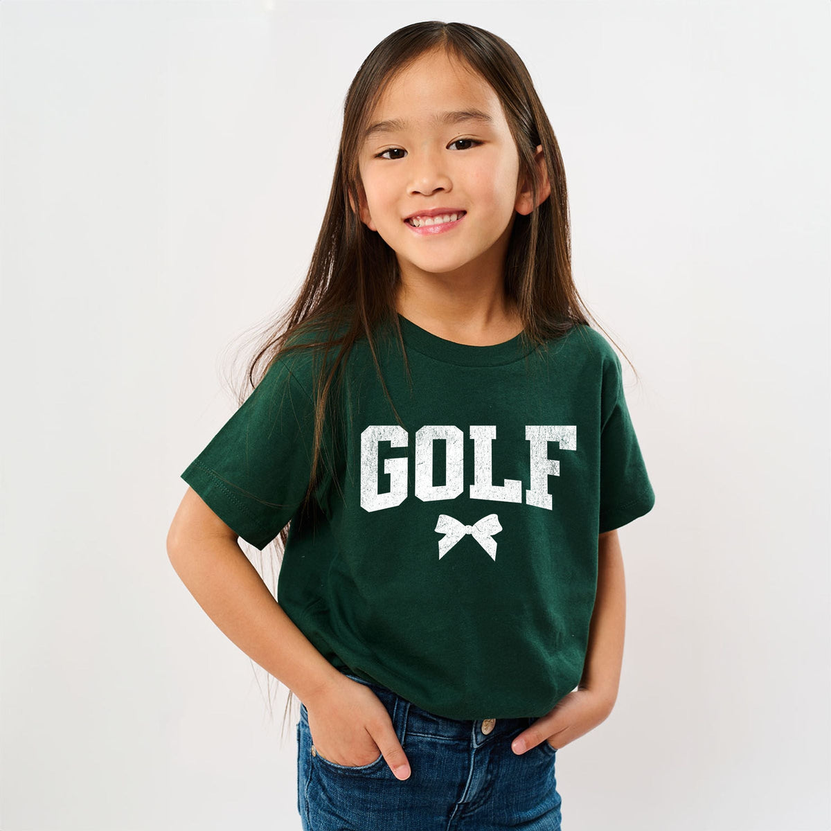 Golf Arched Bow - Youth Short Sleeve Graphic T-Shirt