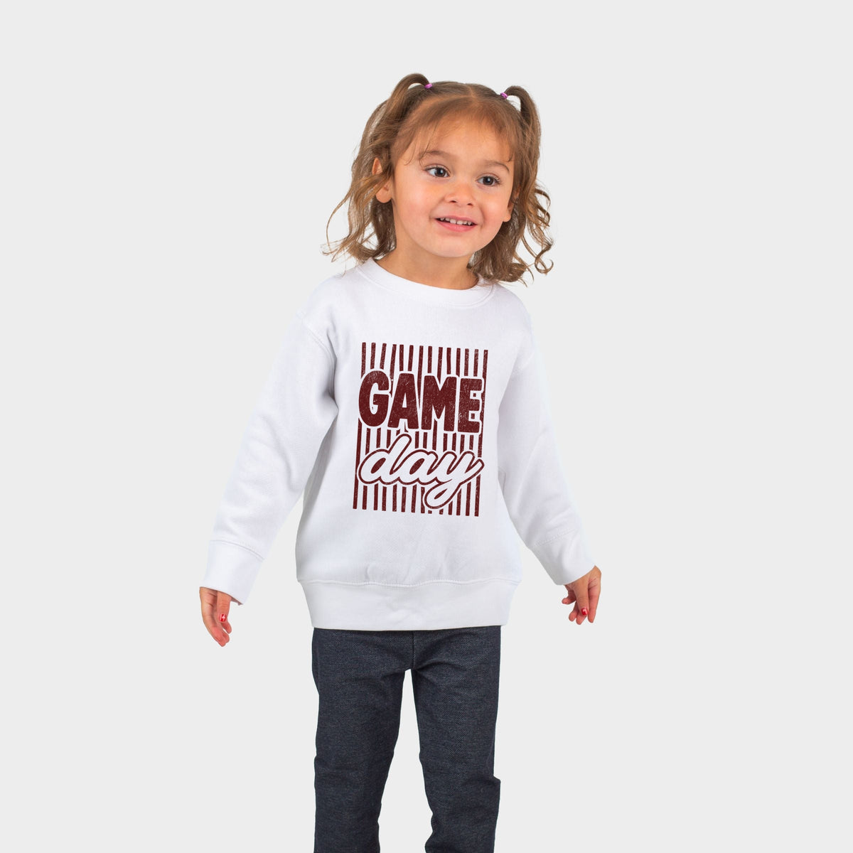 Game Day Red Stripes - Toddler Graphic Sweatshirt