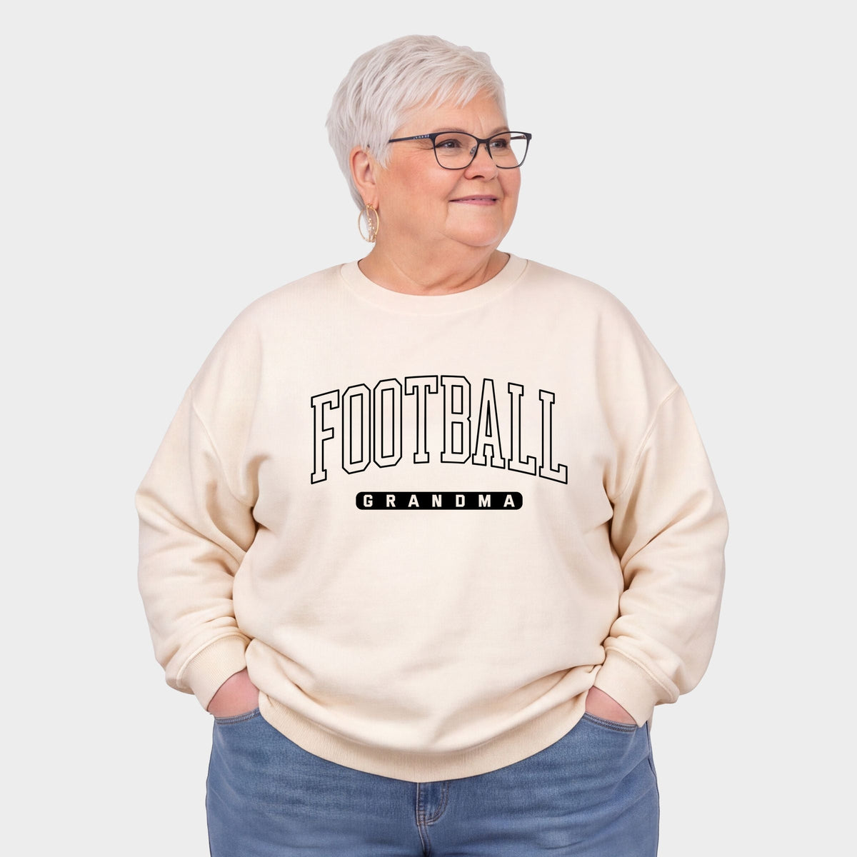 Football Grandma Block - Women's Plus Sweatshirt