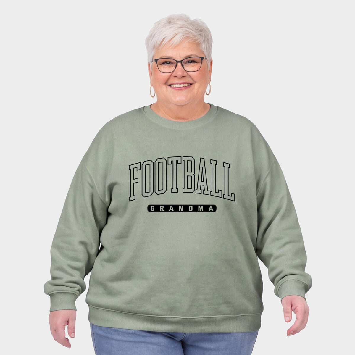 Football Grandma Block - Women's Plus Sweatshirt
