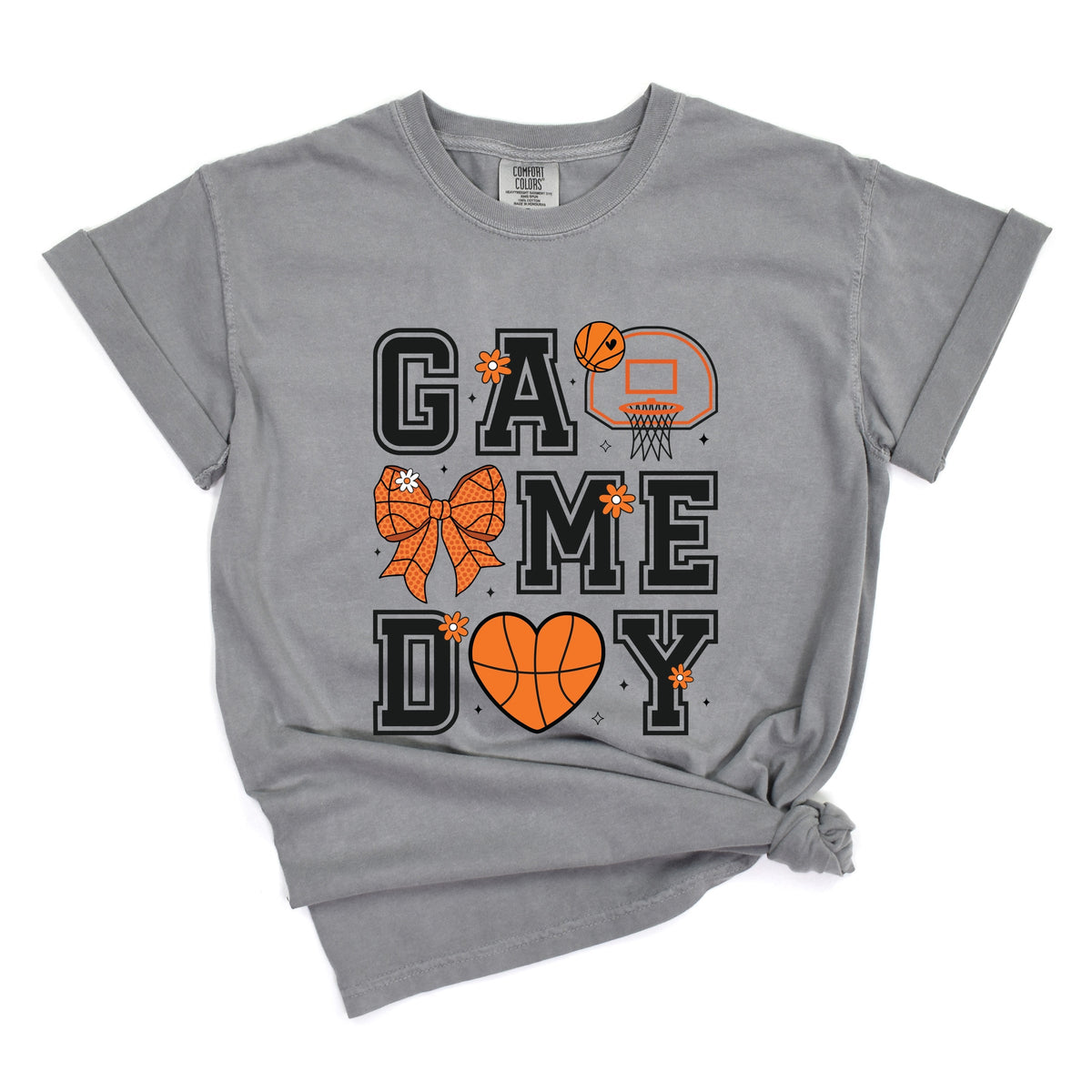 Basketball Game Day Coquette - Women's Garment Dyed Graphic T-Shirt