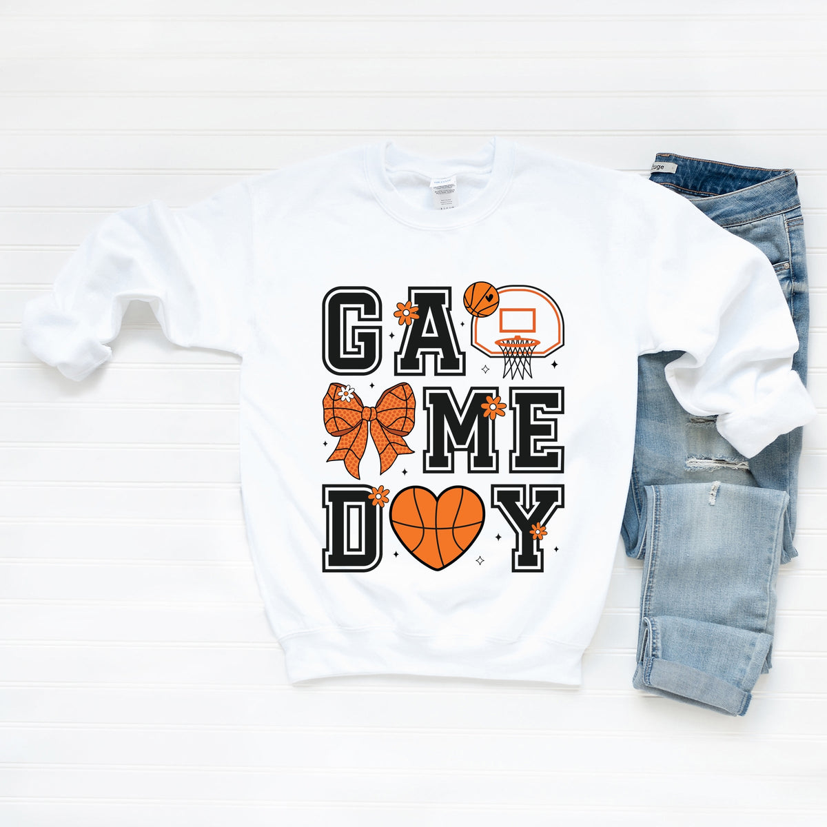 Basketball Game Day Coquette - Women's Graphic Sweatshirt
