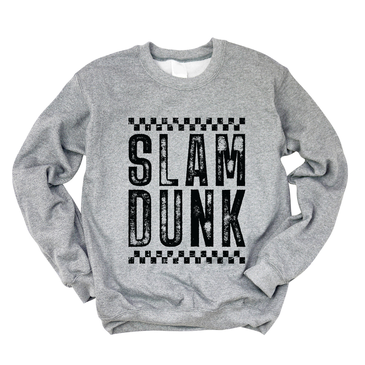Slam Dunk Checkered Distressed - Women's Graphic Sweatshirt