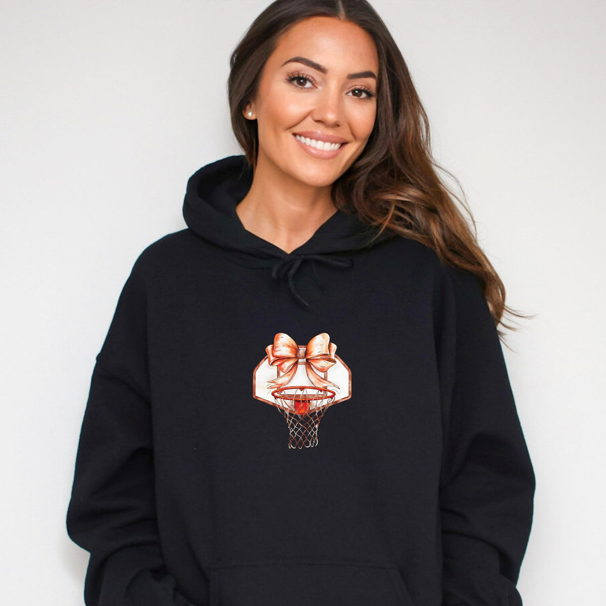 Basketball Hoop Coquette - Women's Graphic Hoodie