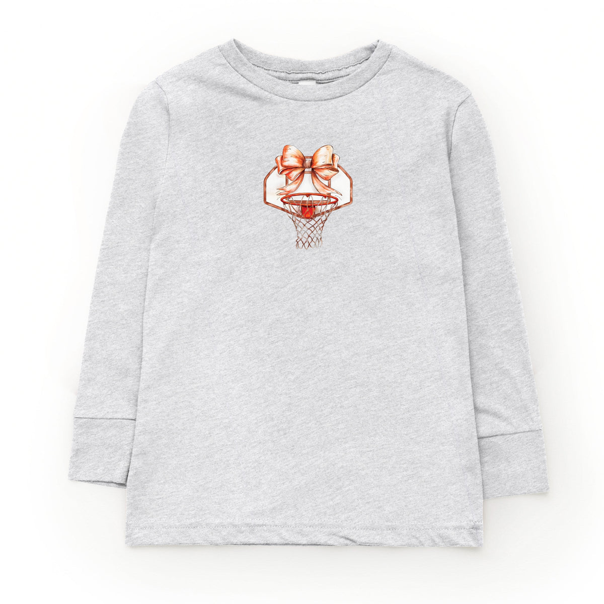 Basketball Hoop Coquette - Youth Long Sleeve Graphic T-Shirt