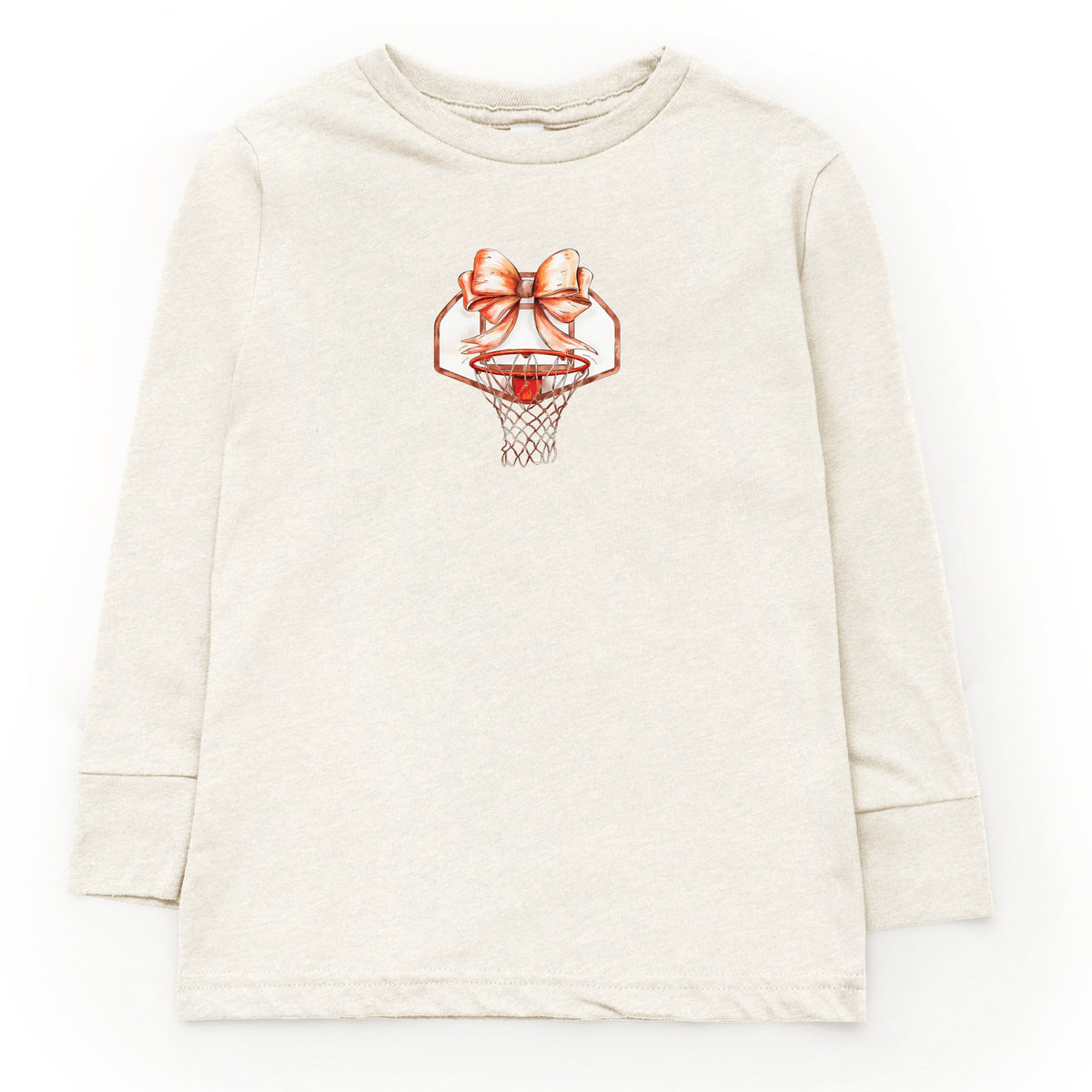 Basketball Hoop Coquette - Youth Long Sleeve Graphic T-Shirt