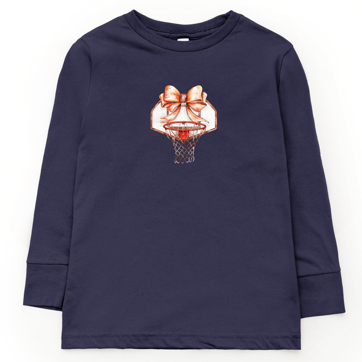 Basketball Hoop Coquette - Youth Long Sleeve Graphic T-Shirt
