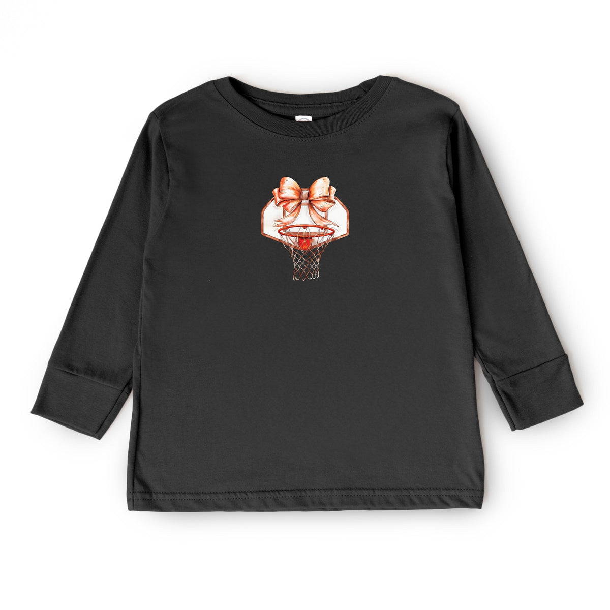 Basketball Hoop Coquette - Youth Long Sleeve Graphic T-Shirt