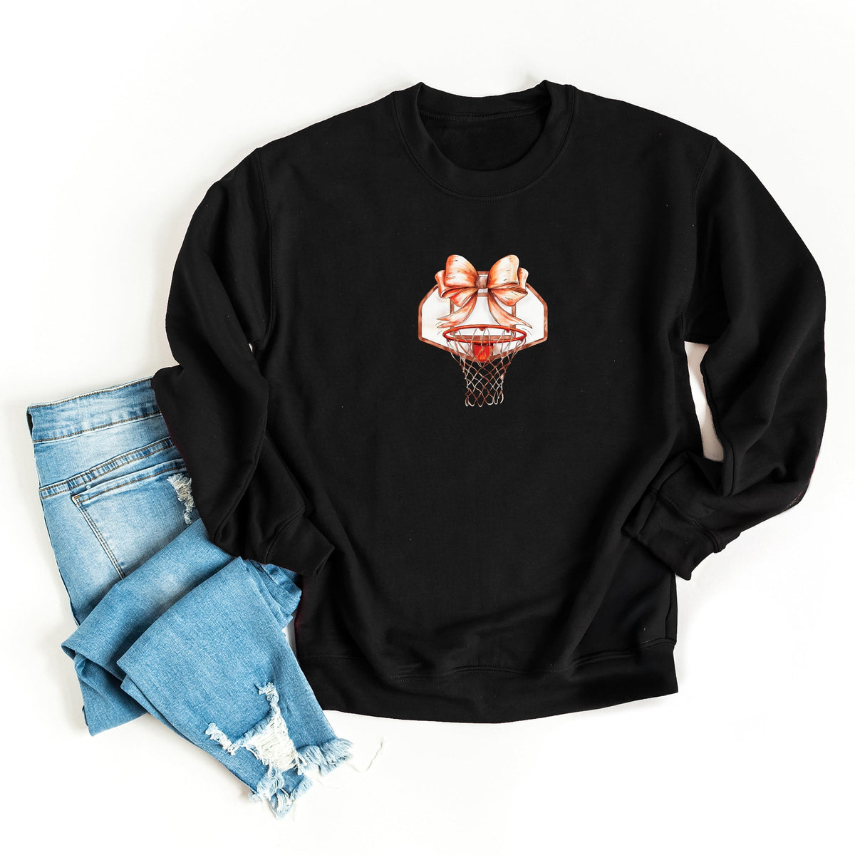 Basketball Hoop Coquette - Women's Graphic Sweatshirt