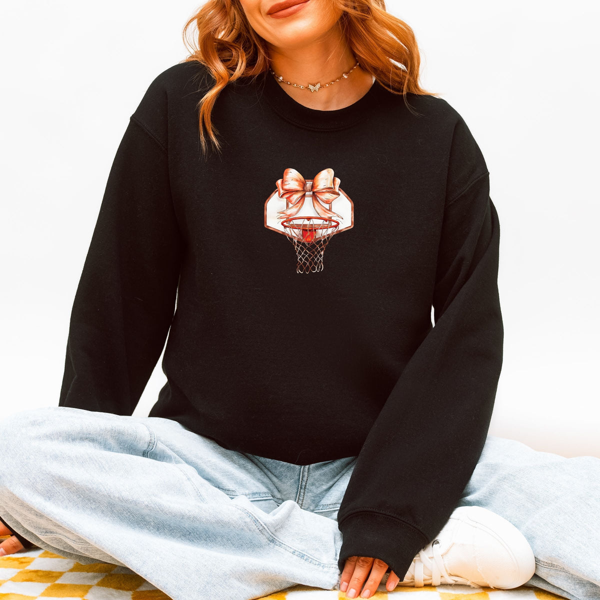Basketball Hoop Coquette - Women's Graphic Sweatshirt