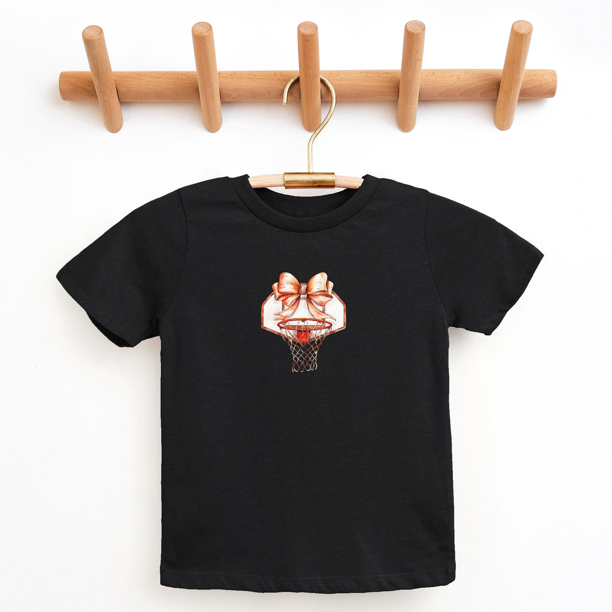 Basketball Hoop Coquette - Youth Short Sleeve Graphic T-Shirt
