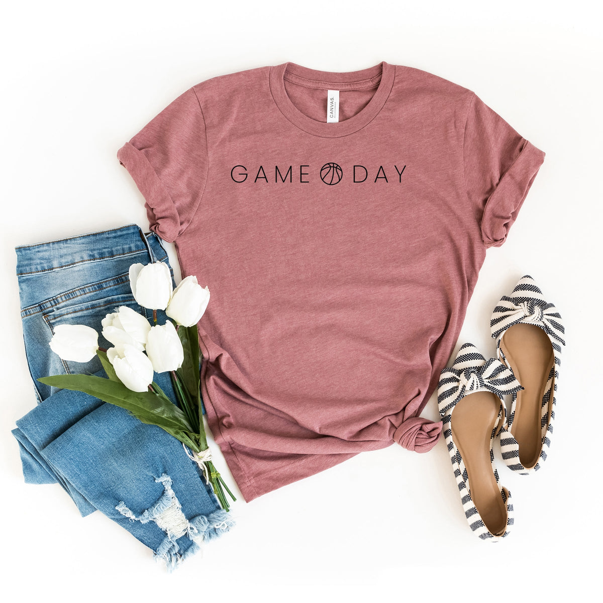 Game Day Basketball Thin - Women's Short Sleeve Graphic T-Shirt