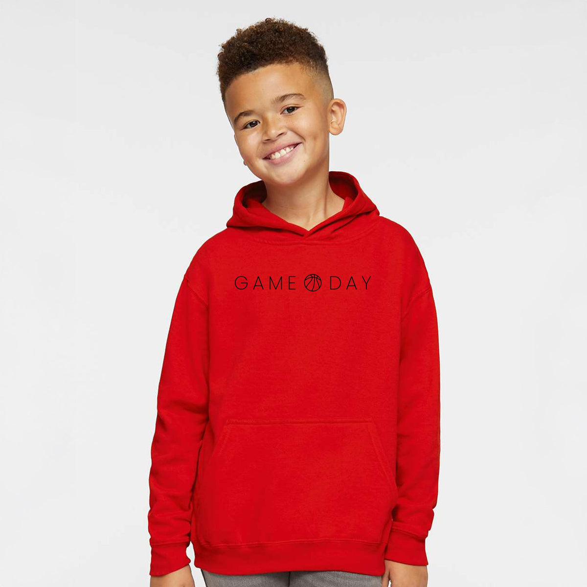 Game Day Basketball Thin - Youth Graphic Hoodie