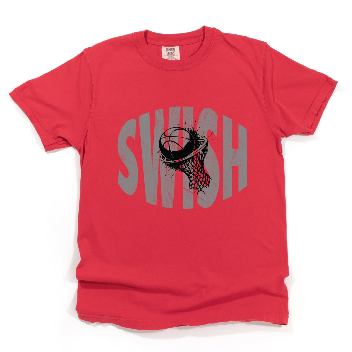 Swish Distressed - Women's Garment Dyed Graphic T-Shirt