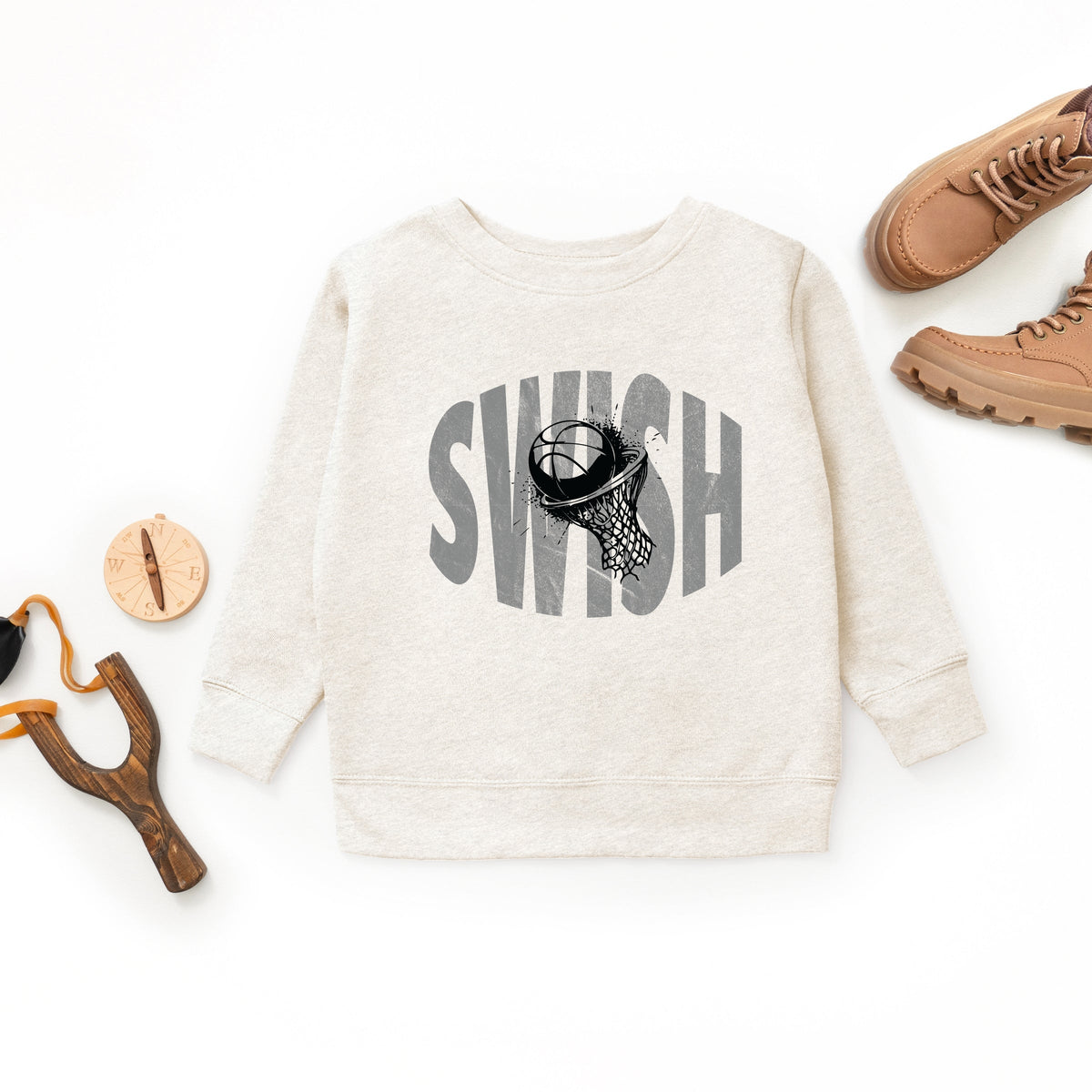 Swish Distressed - Youth Graphic Sweatshirt