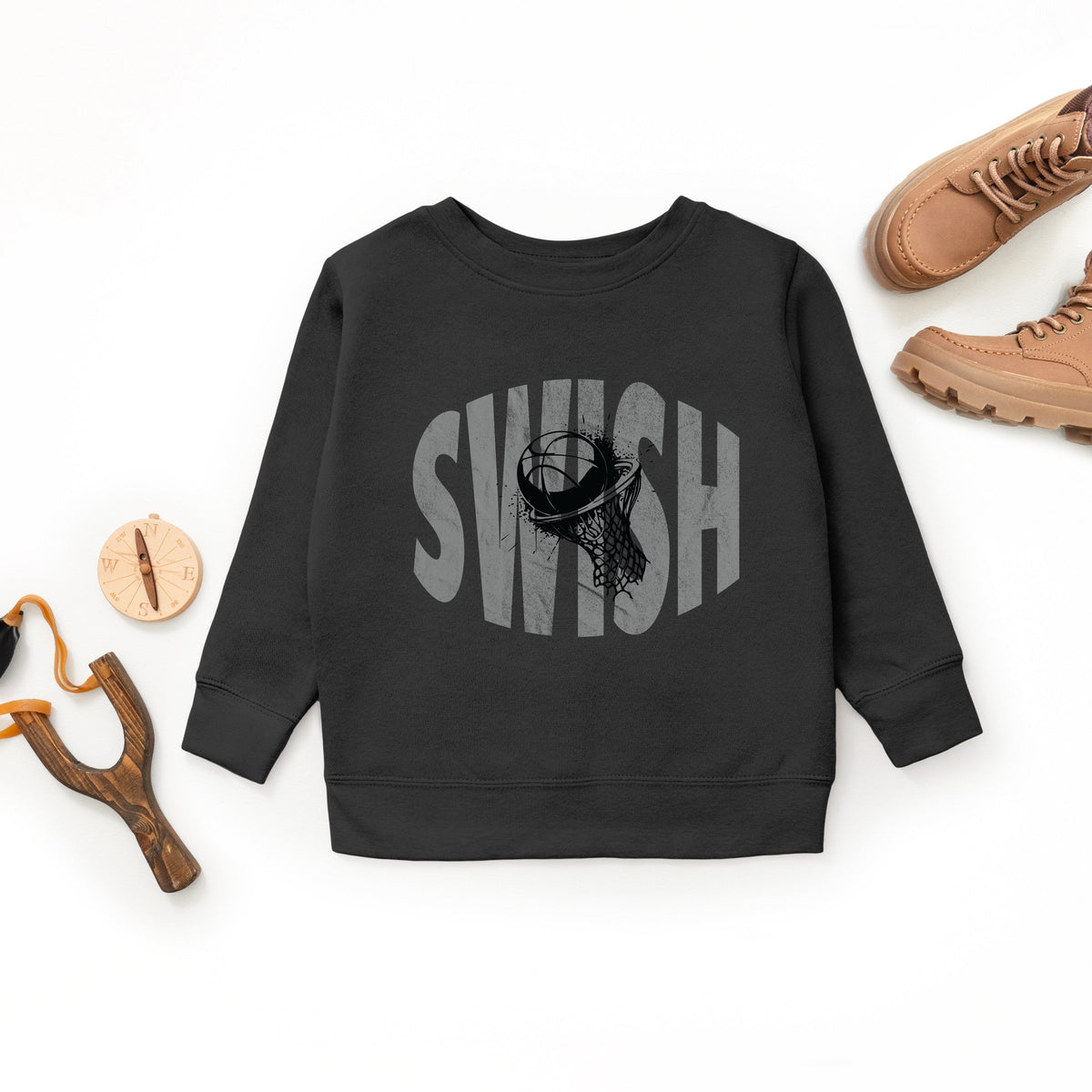 Swish Distressed - Youth Graphic Sweatshirt