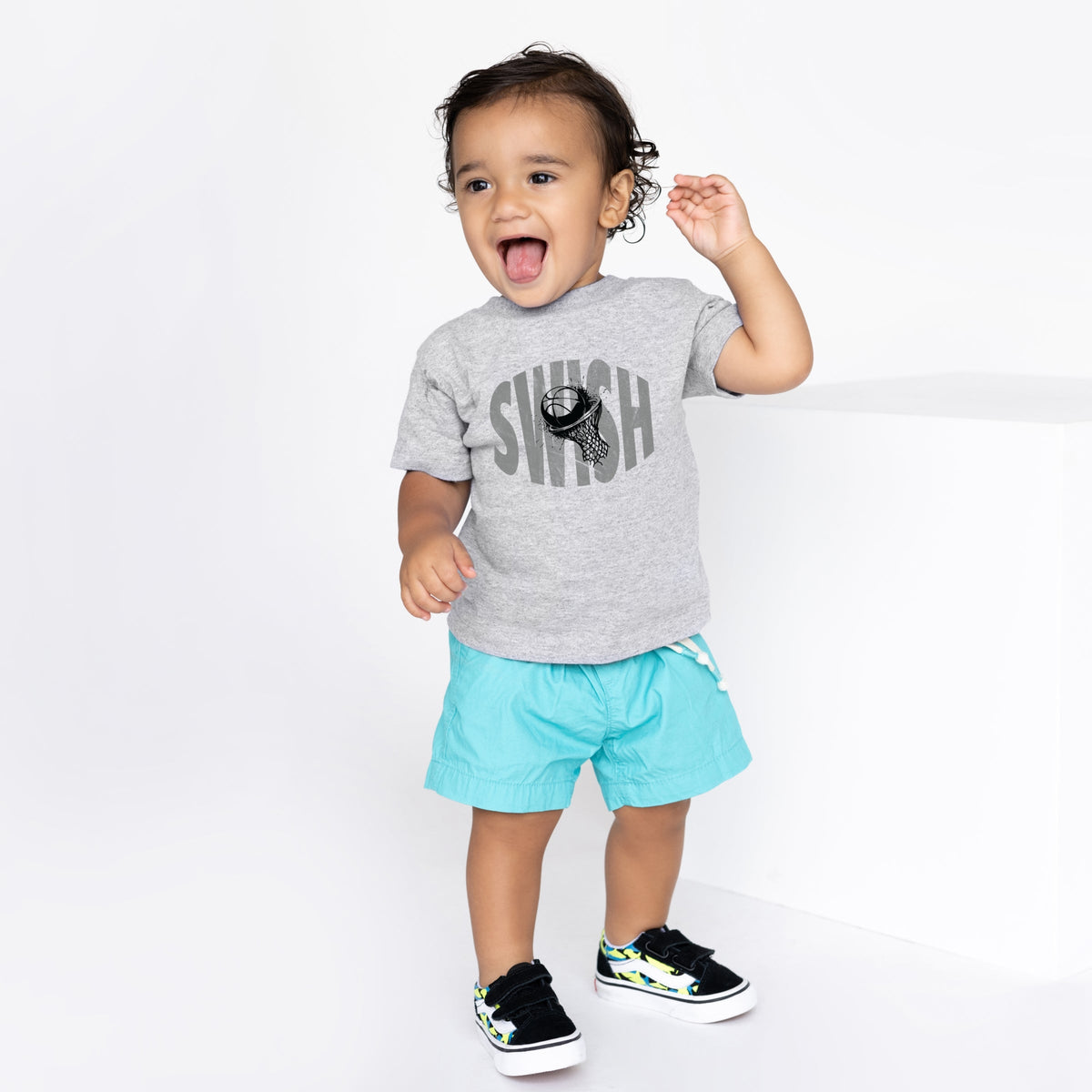 Swish Distressed - Toddler Short Sleeve Graphic T-Shirt