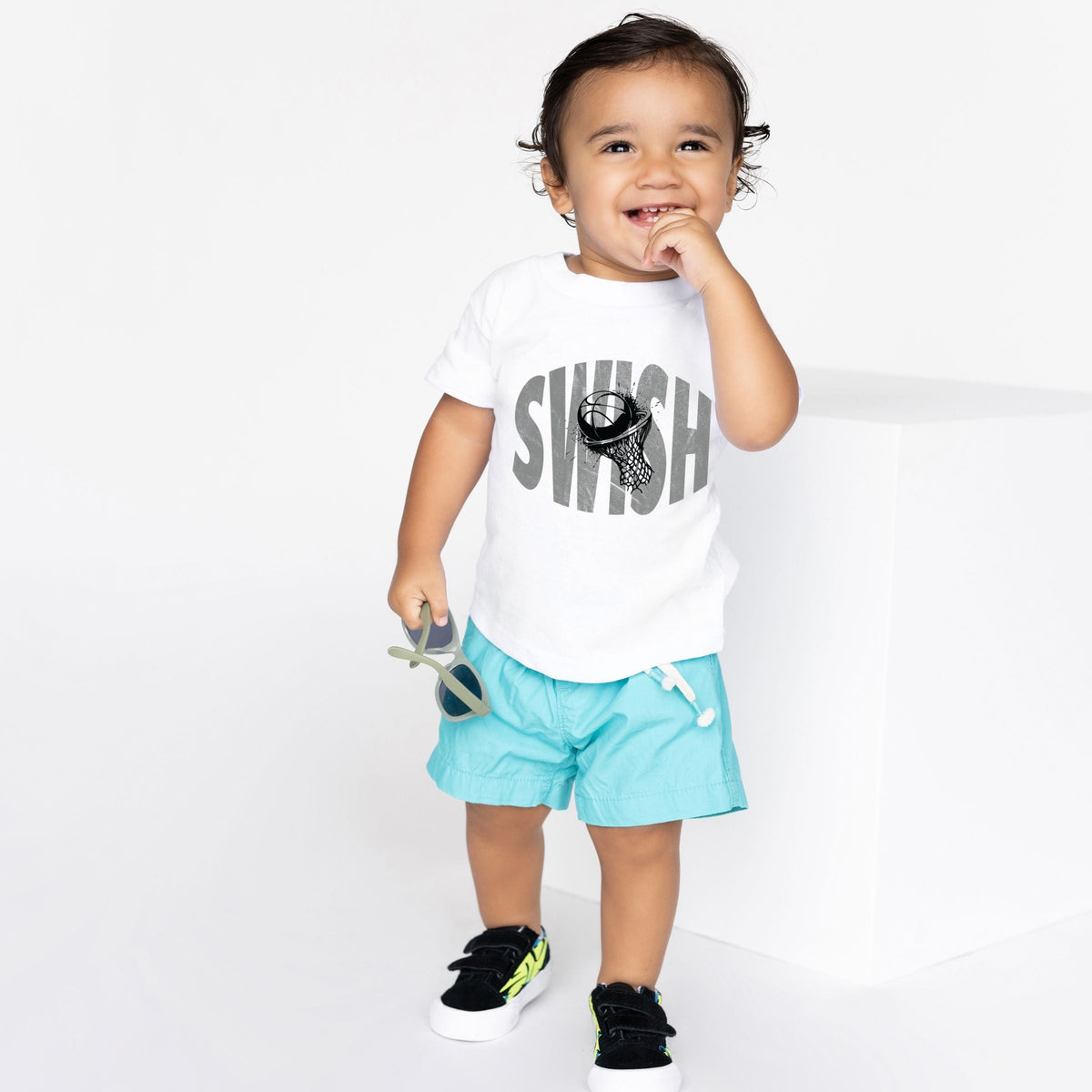 Swish Distressed - Toddler Short Sleeve Graphic T-Shirt