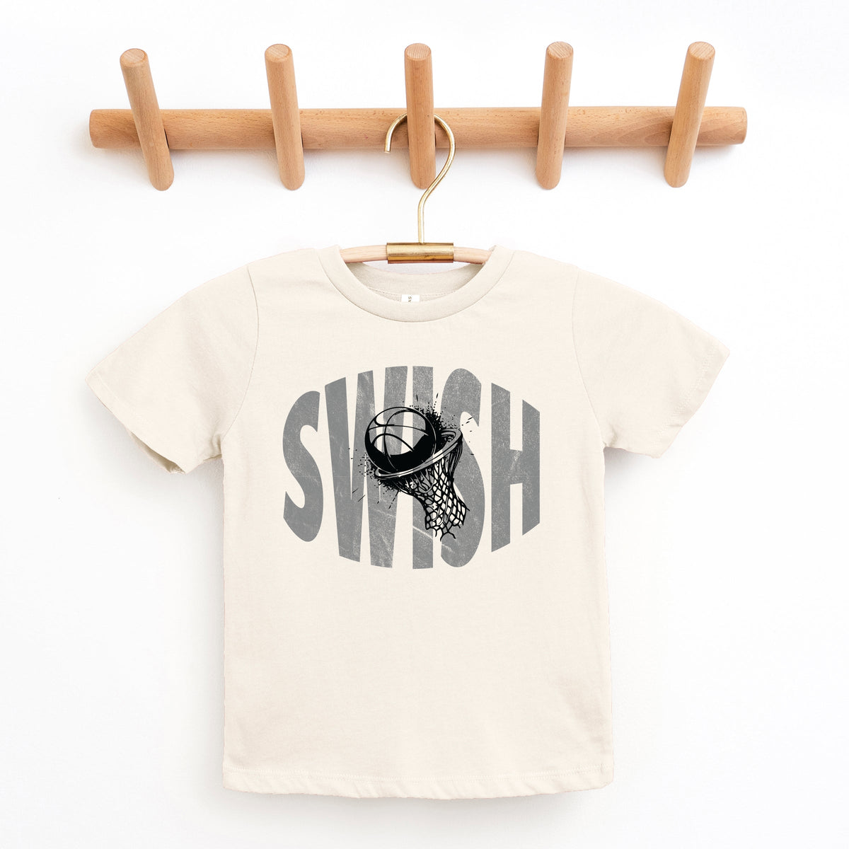 Swish Distressed - Youth Short Sleeve Graphic T-Shirt