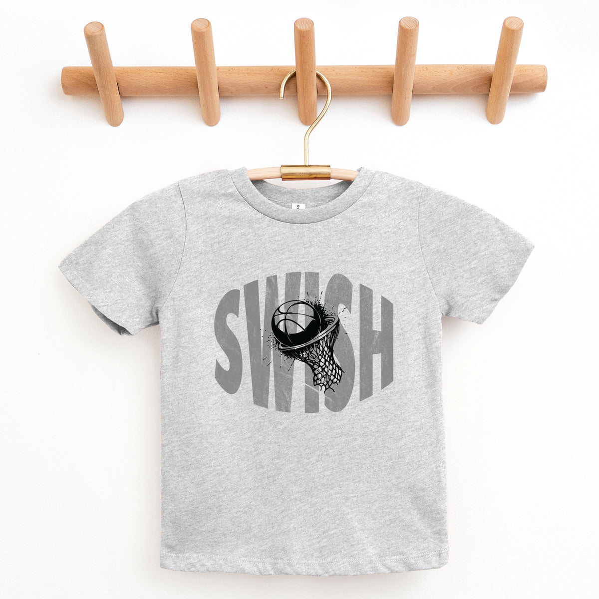 Swish Distressed - Youth Short Sleeve Graphic T-Shirt