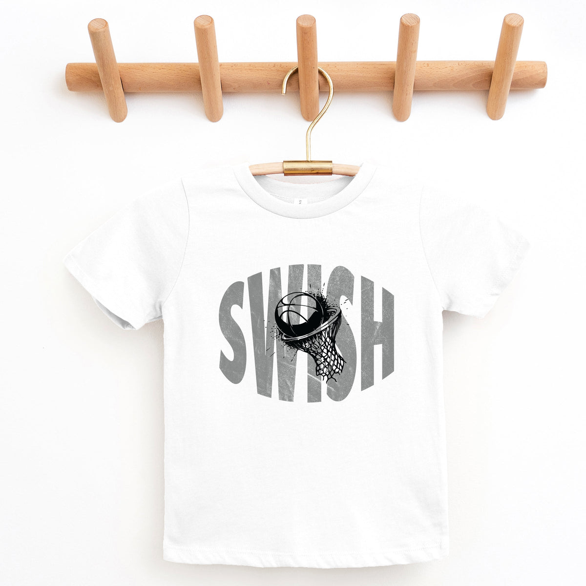Swish Distressed - Youth Short Sleeve Graphic T-Shirt