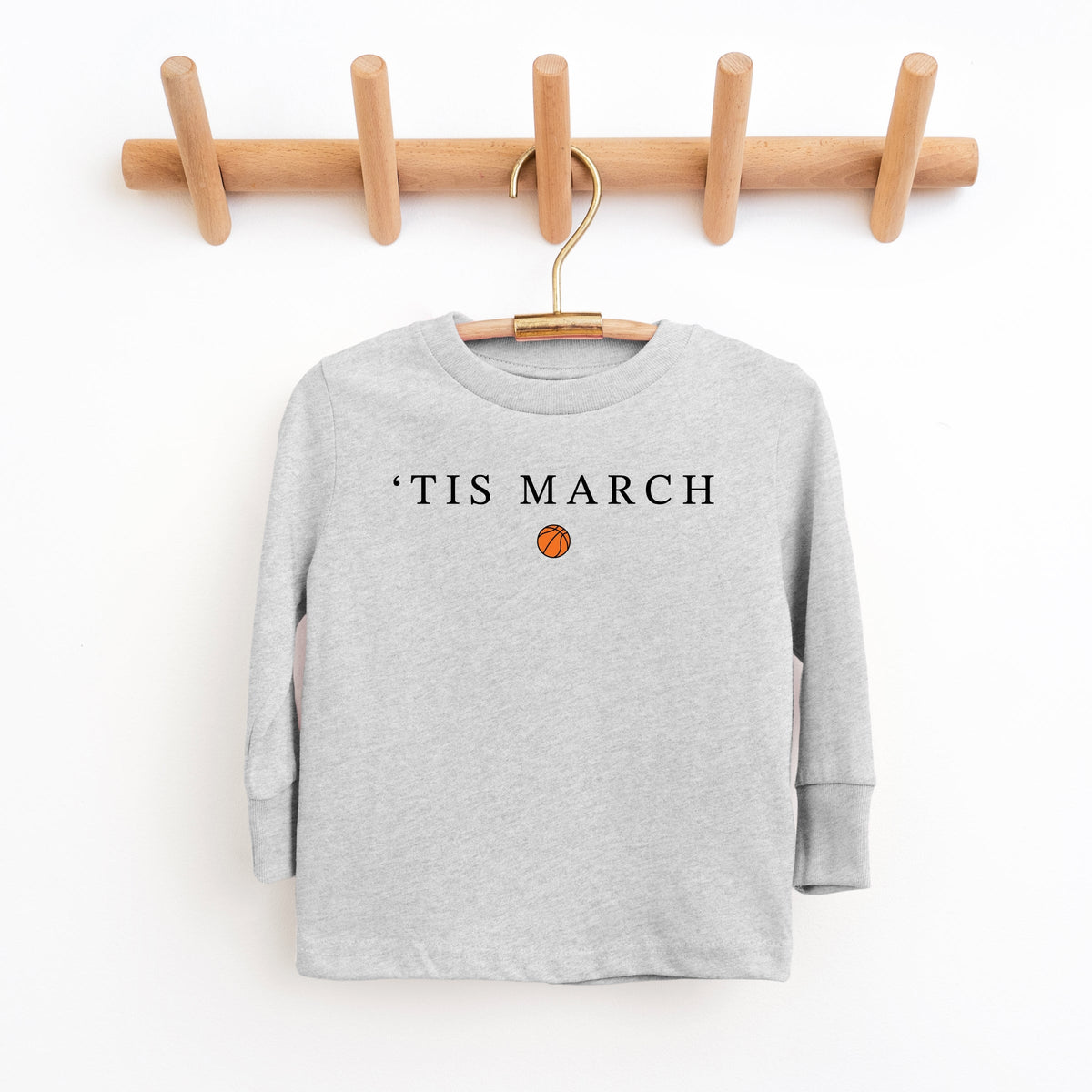 Tis March Typewriter - Youth Long Sleeve Graphic T-Shirt