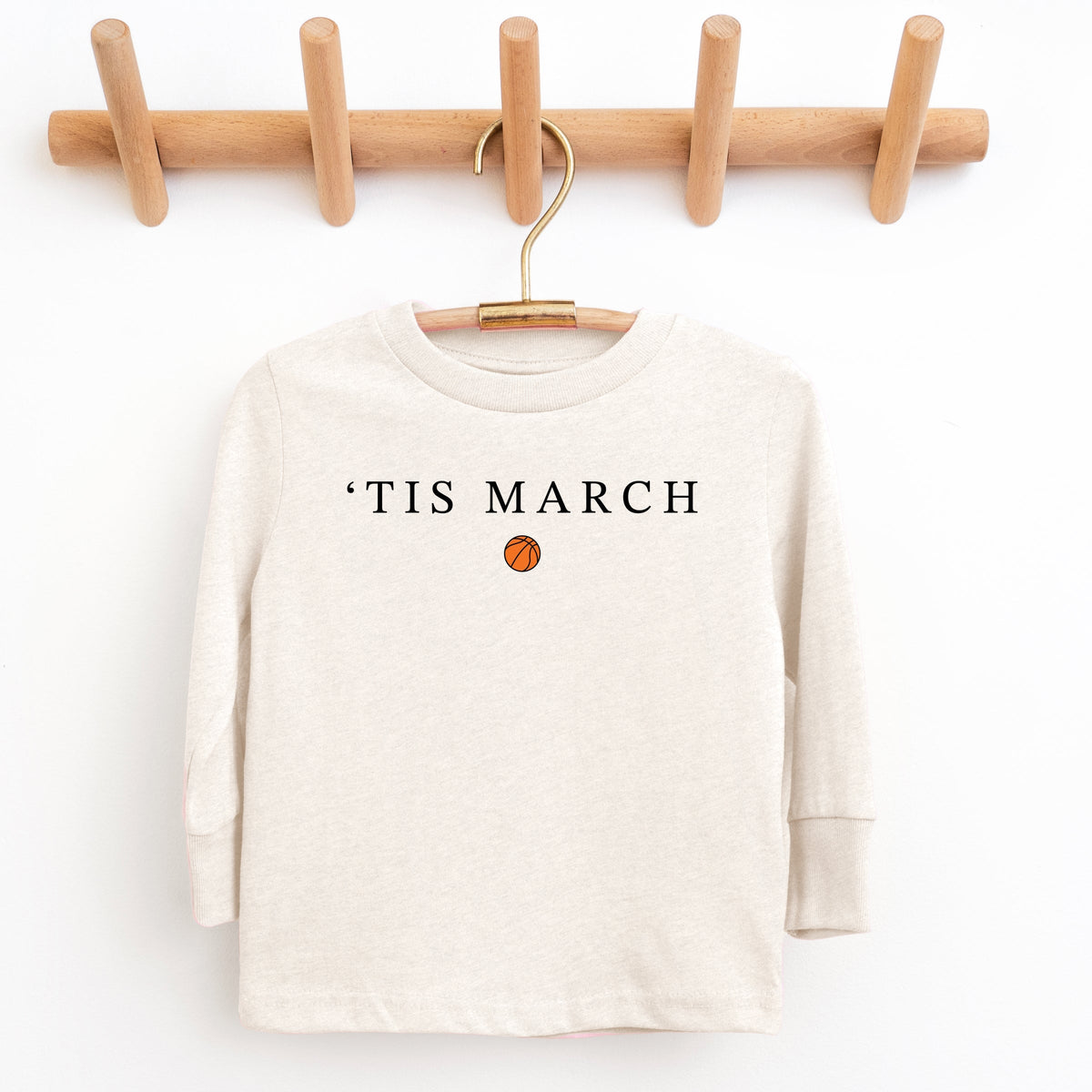 Tis March Typewriter - Youth Long Sleeve Graphic T-Shirt