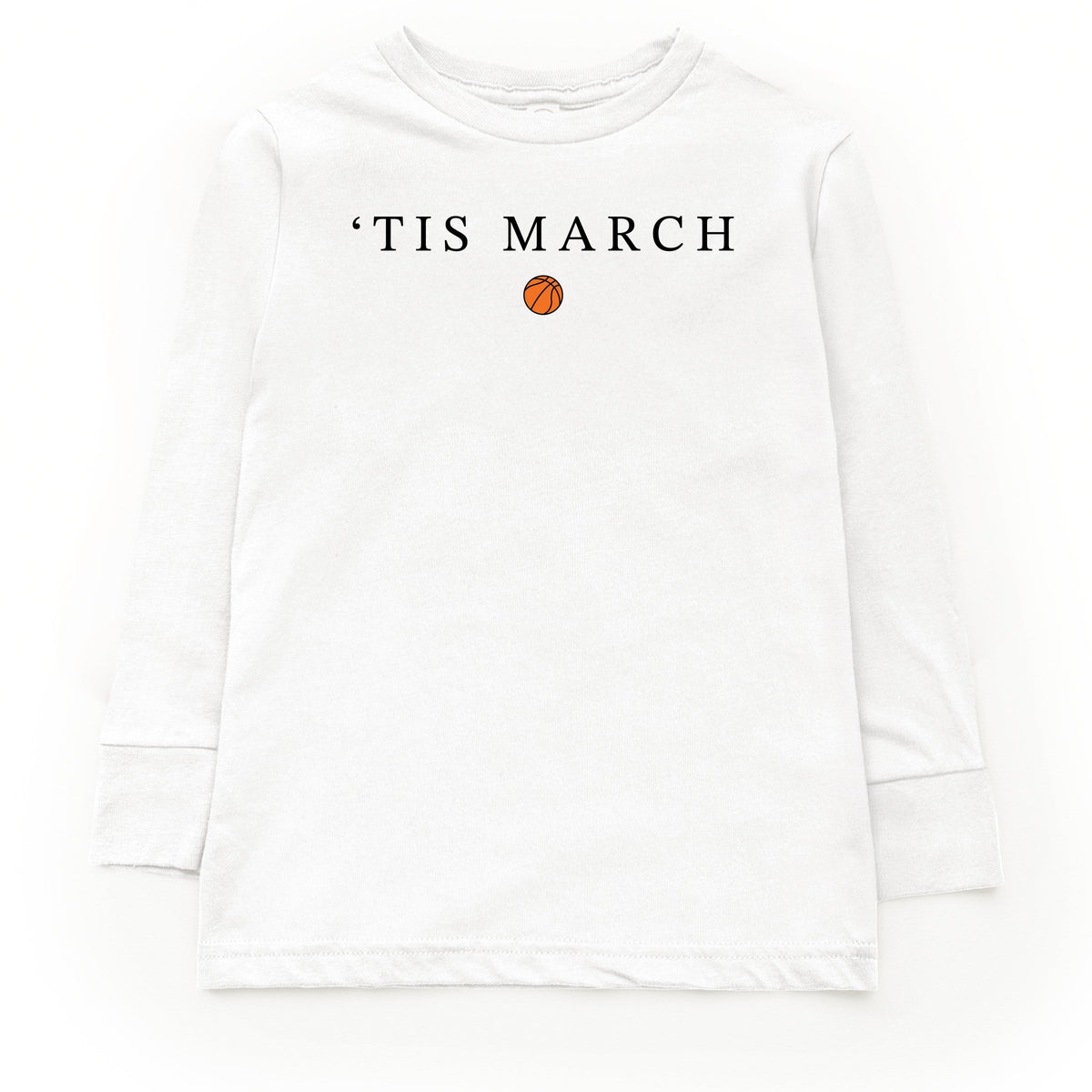 Tis March Typewriter - Youth Long Sleeve Graphic T-Shirt
