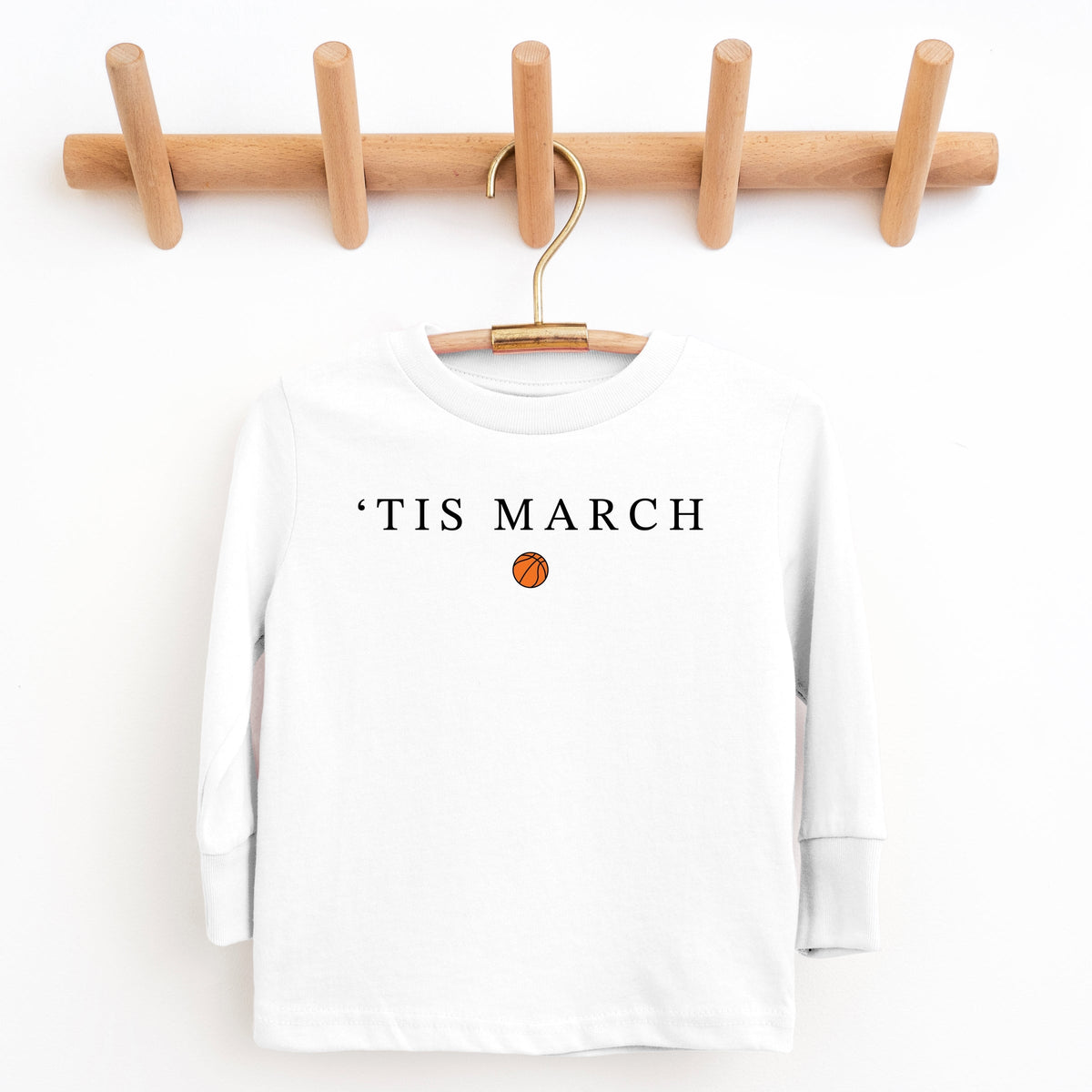 Tis March Typewriter - Youth Long Sleeve Graphic T-Shirt