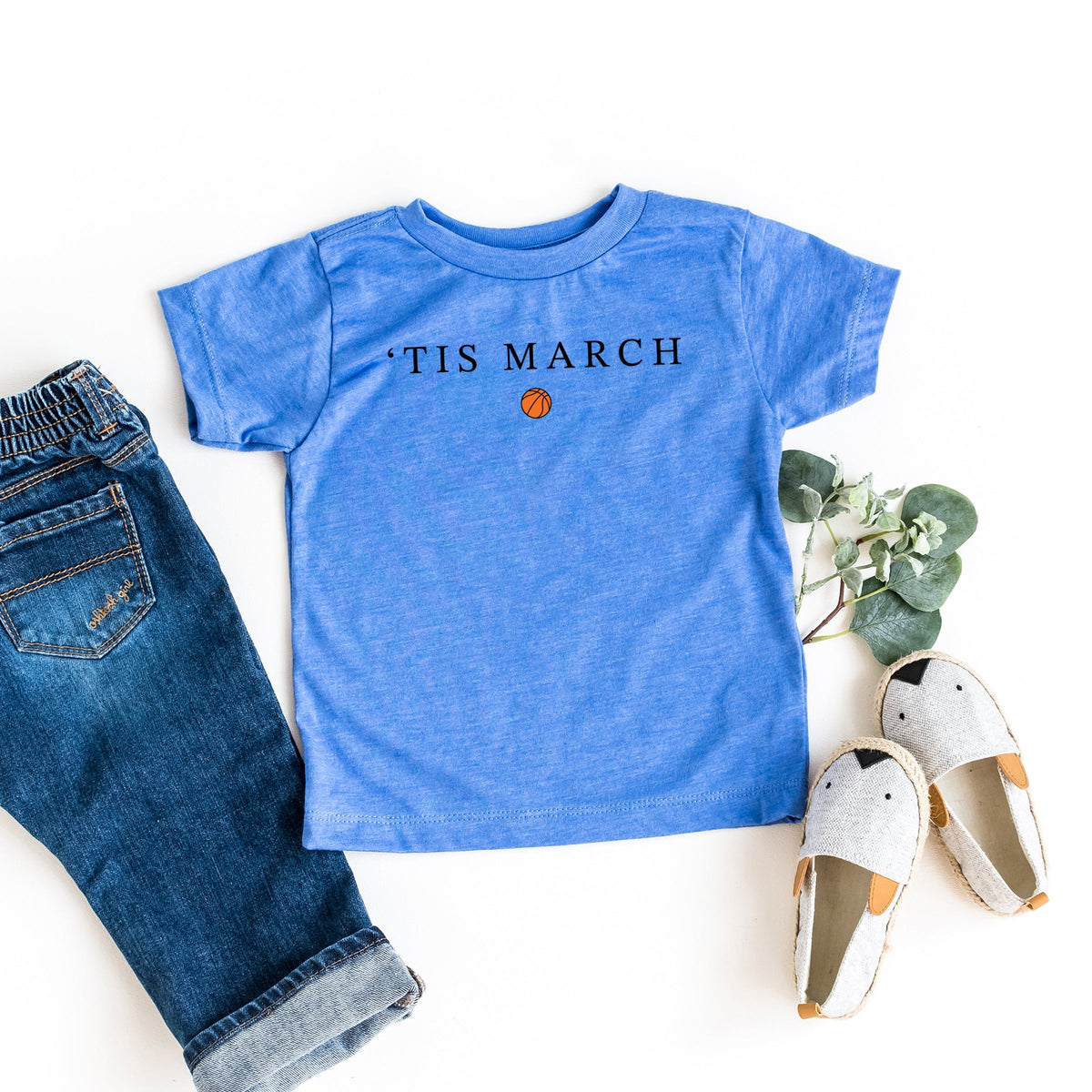 Tis March Typewriter - Toddler Short Sleeve Graphic T-Shirt