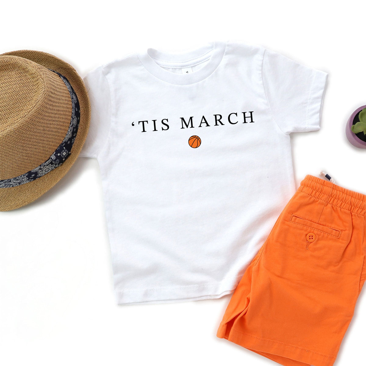 Tis March Typewriter - Toddler Short Sleeve Graphic T-Shirt