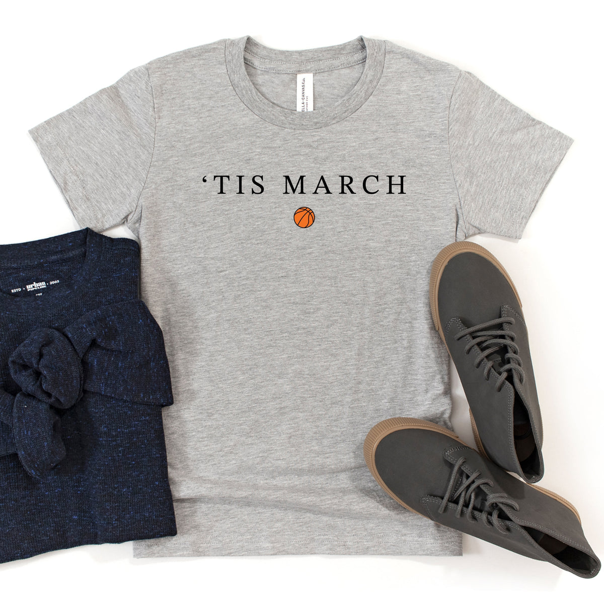 Tis March Typewriter - Youth Short Sleeve Graphic T-Shirt