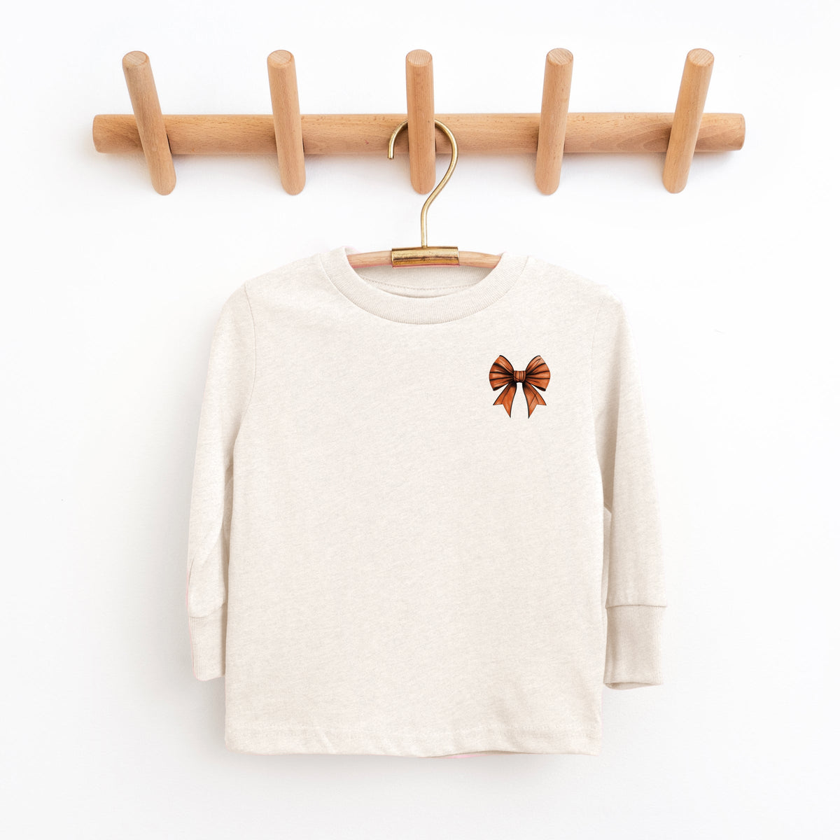 Basketball Game Day Stacked Coquette Front and Back Design - Youth Long Sleeve Graphic T-Shirt