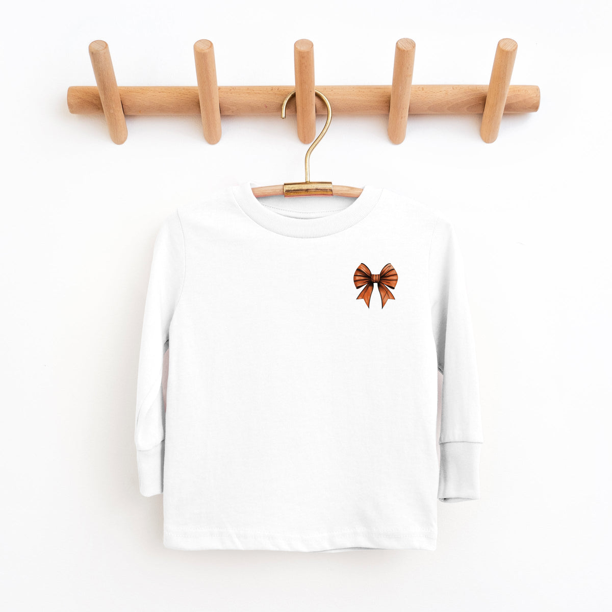 Basketball Game Day Stacked Coquette Front and Back Design - Youth Long Sleeve Graphic T-Shirt
