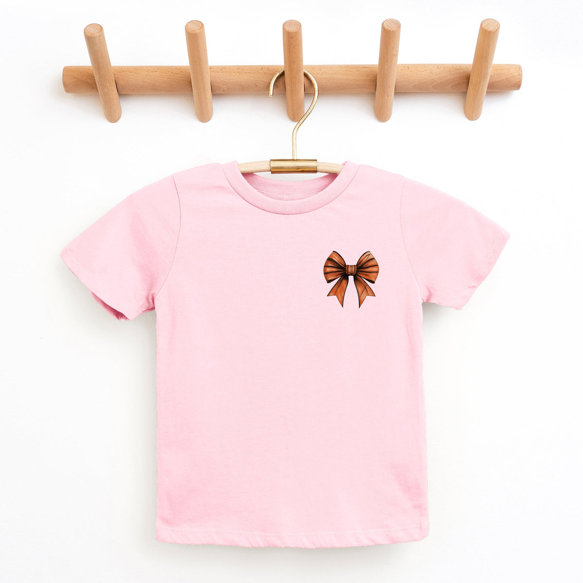 Basketball Game Day Stacked Coquette Front and Back Design - Youth Short Sleeve Graphic T-Shirt